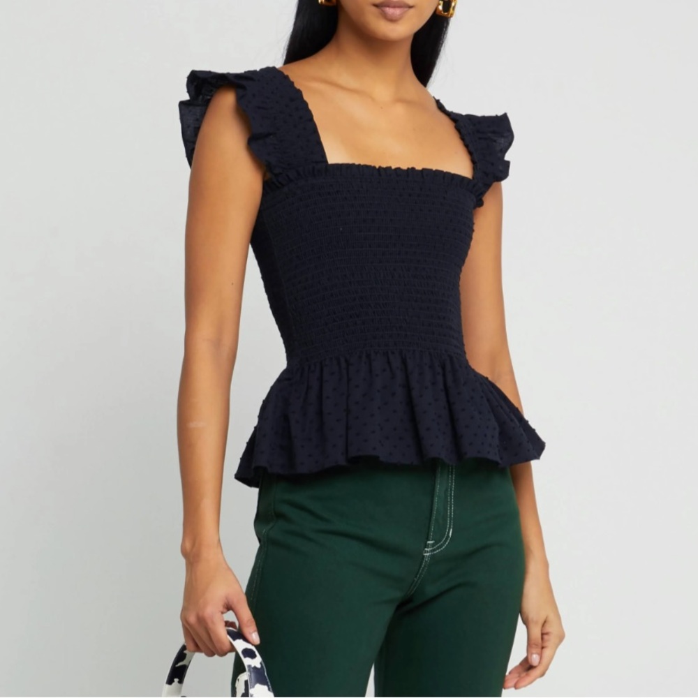 Kourt Calypso Top in Black 100% cotton size small